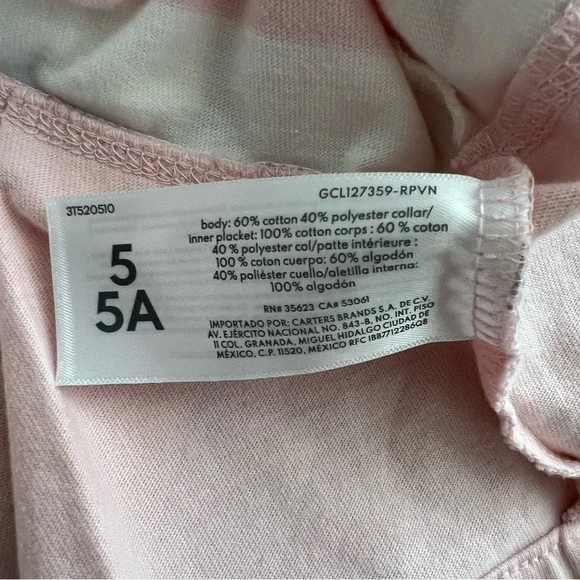 Kid Striped Rugby Pleated Dress - Pink/White Size 5 NWOT - Picture 7 of 8